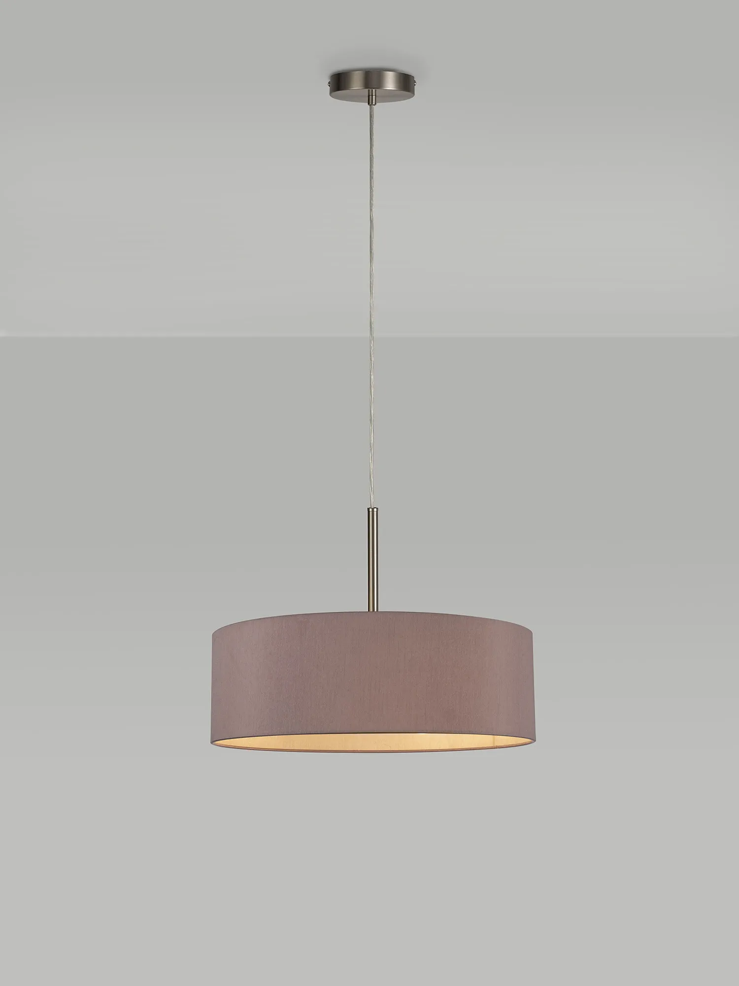 Baymont 45cm 5 Light Pendant Satin Nickel, Taupe/Halo Gold DK0760  Deco Baymont SN TA